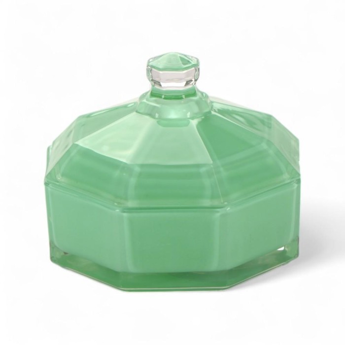 SCATOLA VETRO 12X12CM VERDE